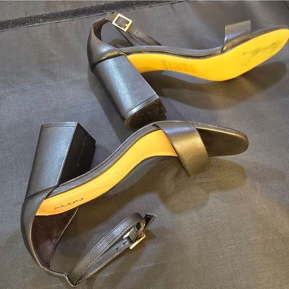 ALDO CHUNKY HEELS OPEN-TOE WOMEN'S DRESS SANDAL - Picture 12 of 16